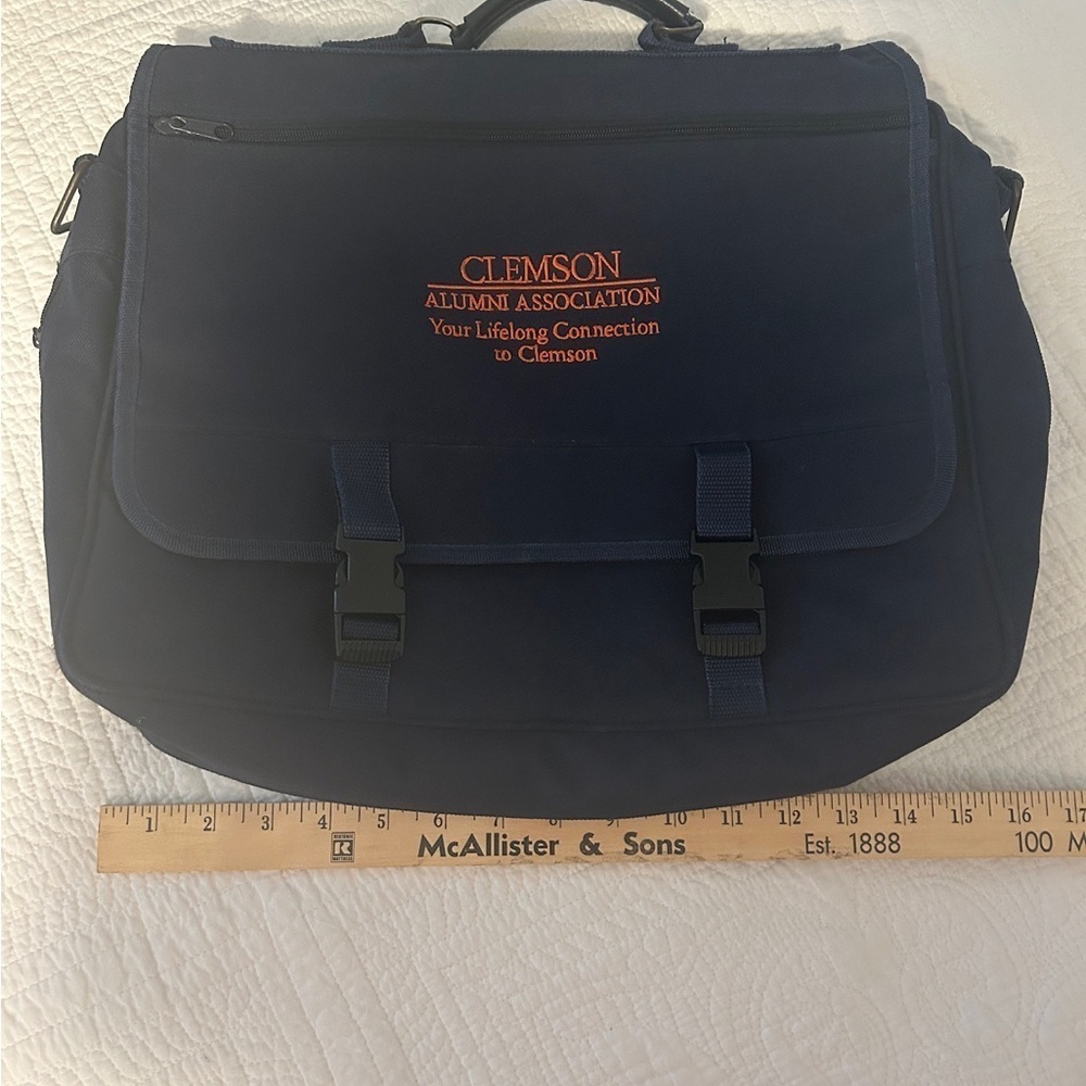 Navy Messenger Bag clemson university